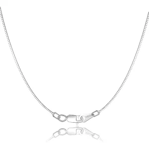 18K 925 Sterling Silver Box Chain Necklaces for Women and Girls
