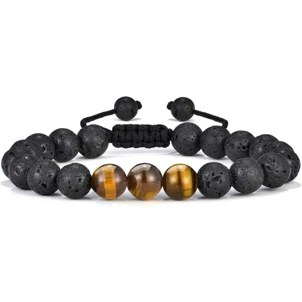 Wholesale Men Natural Stone Stress Relief Beaded Bracelets - Image 8