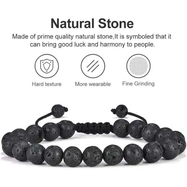 Wholesale Men Natural Stone Stress Relief Beaded Bracelets - Image 4
