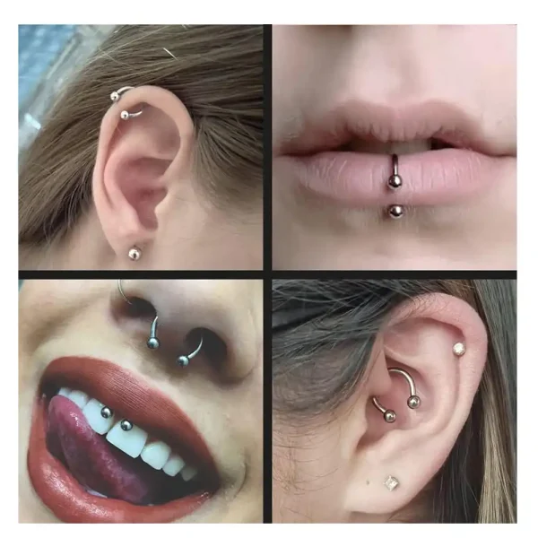Women model wearing Circular Barbell
