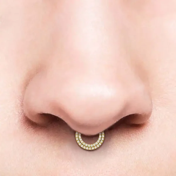 Double Frontal Zircons Titanium Septum Clicker
